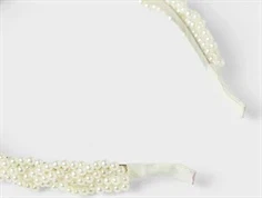 Name It cloud dancer hårbøjle med perler